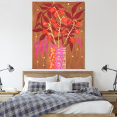 Toile Physalis Chinese Lanterns Papier Collage Floral Ar (Insitu(Chambre))