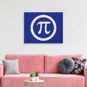 Toile Pi Ring sur le bleu marine (Insitu(Salon))