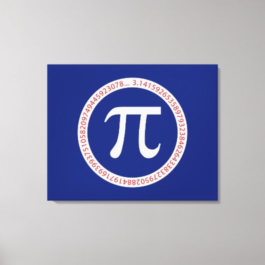 Toile Pi Ring sur le bleu marine (Recto)