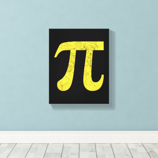 Toile Pi - Symboles mathématiques (Insitu (Plancher de Bois))