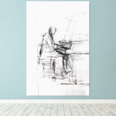 Toile Pianiste Abstrait - Musique expressive (Insitu (Plancher de Bois))