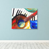 Toile Piano et Guitare (Insitu (Plancher de Bois))