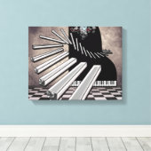 Toile Piano Keys Surreal Music Imaginaire (Insitu (Plancher de Bois))