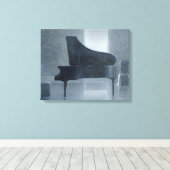 Toile Piano noir 2004 (Insitu (Plancher de Bois))