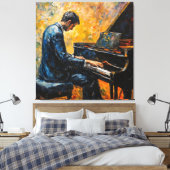 Toile Piano Player - Peinture à l'huile (Insitu(Chambre))