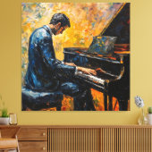 Toile Piano Player - Peinture à l'huile (Insitu(Salon))