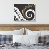 Toile Piano Swirled Keys Surreal Music Imaginaire (Insitu(Chambre))