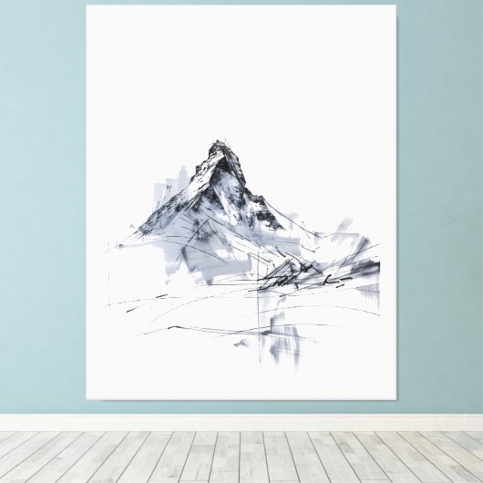 Toile Pic de montagne Abstrait (Insitu (Plancher de Bois))