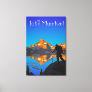 Toile Pic de randonneur et bannière - Sentier John Muir