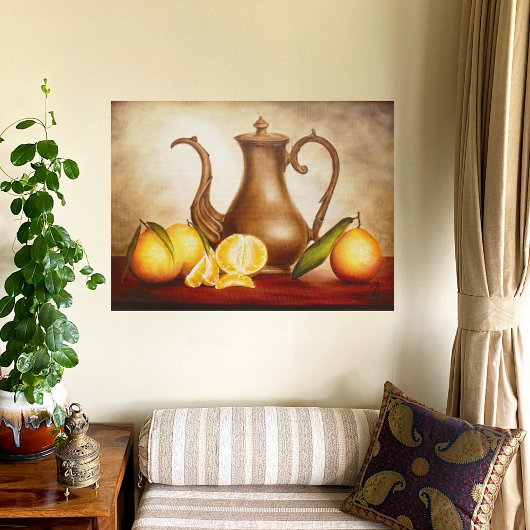 Toile Pichet avec des Oranges