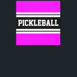 Toile PICKLEBALL amusant Tropical Rose White Racing Stri<br><div class="desc">Ce design sportif amusant présente une lettre en bloc en gras PICKLEBALL texte à l'intérieur d'une large bande noire surlignée avec deux bandes blanches contre un arrière - plan rose tropical lumineux.</div>