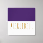 Toile PICKLEBALL Royal violet blanc bloc de couleur Text (Recto)