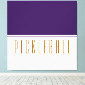 Toile PICKLEBALL Royal violet blanc bloc de couleur Text (Insitu (Plancher de Bois))