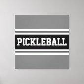 Toile PICKLEBALL Sporty Black White Grey Stripes (Recto)