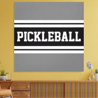 PICKLEBALL Sporty Black White Grey Stripes