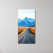 Toile Pics de montagnes lointaines (Recto)