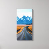Toile Pics de montagnes lointaines (Recto)