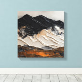 Toile Pics en noir et orange (Insitu (Plancher de Bois))