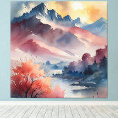 Toile Pics Pastel et eaux calmes (Insitu (Plancher de Bois))