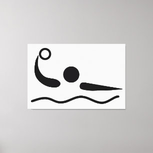 Toile Pictogramme de Waterpolo de polo d'eau