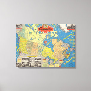Toile Pictorial Map of Canada
