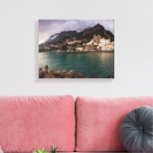 Toile Picturesque Amalfi Coast Italy Seaside Town (Insitu(Salon))