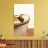 Toile Pièce afghane allongée sur un canapé (Insitu(Salon))