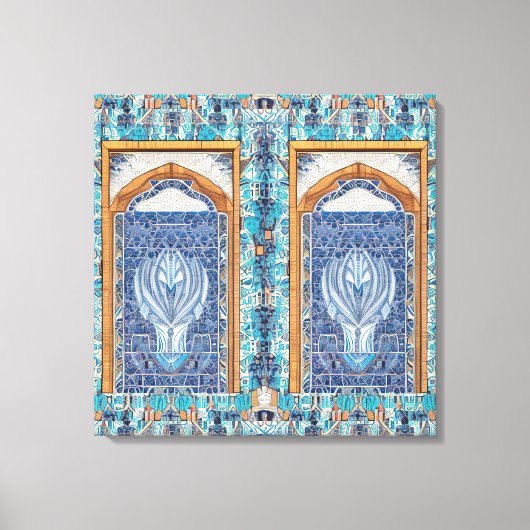 Toile Pièce d'Art numérique à base de carrelage persan (Recto)