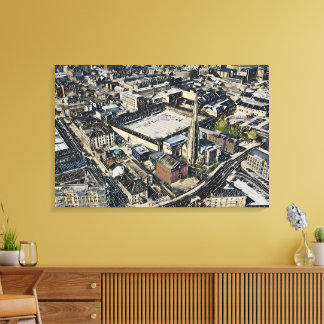 Toile Piece Hall & Square Church Spire, Halifax Art