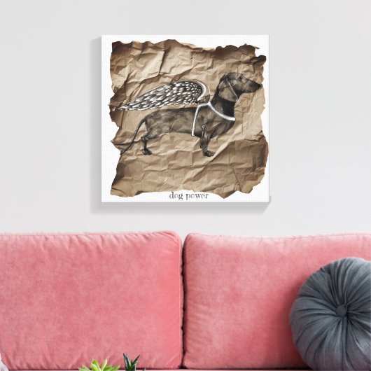 Toile Pièce murale de puissance de chien (Insitu(Salon))