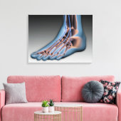 Toile Pied humain avec système nerveux 1 (Insitu(Salon))