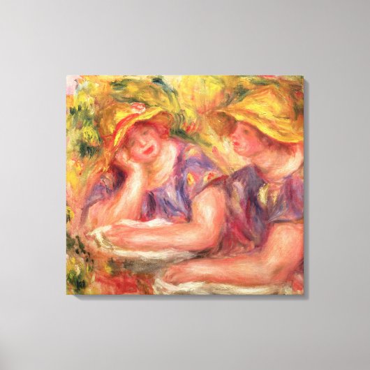 Toile Pierre A Renoir | Deux femmes dans des blouses ble (Recto)