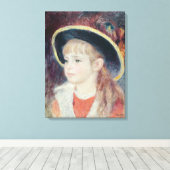Toile Pierre A Renoir | Jeune fille dans un Casquette bl (Insitu (Plancher de Bois))