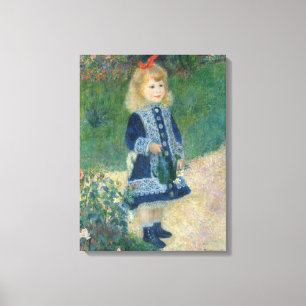 Toile Pierre A Renoir Une fille avec une canne d'arros