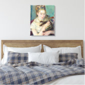 Toile Pierre-Auguste Renoir - Femme au chat (Insitu(Chambre))