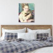 Toile Pierre-Auguste Renoir - Femme avec chat (Insitu(Chambre))