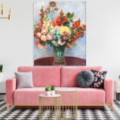 Toile Pierre-Auguste Renoir - Fleurs dans un Vase (Insitu(Salon))