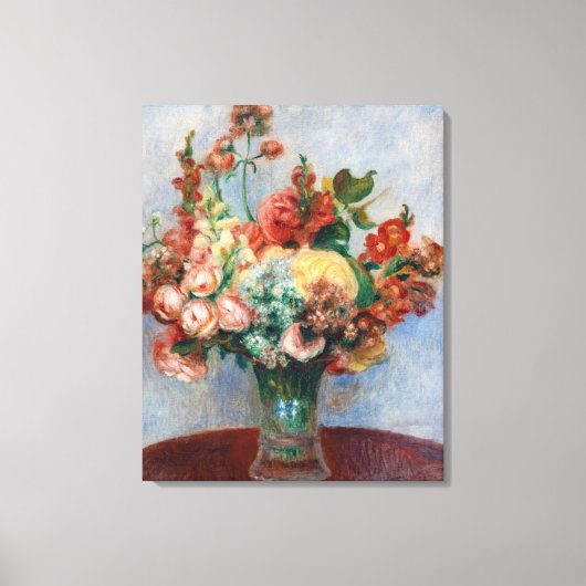 Toile Pierre-Auguste Renoir - Fleurs dans un Vase (Recto)