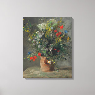 Toile Pierre-Auguste Renoir - Fleurs dans un vase 1866