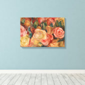 Toile Pierre-Auguste Renoir - Roses (Insitu (Plancher de Bois))