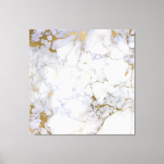 Toile Pierre de marbre Abstrait or argent blanc Carrara (Recto)