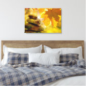 Toile Pierre de méditation zen et Feuilles de l'érable (Insitu(Chambre))