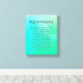 Toile Pierre de naissance Aquamarine - Mars poème art to (Insitu (Plancher de Bois))