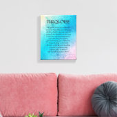 Toile Pierre de naissance Turquoise - Décembre poème art (Insitu(Salon))