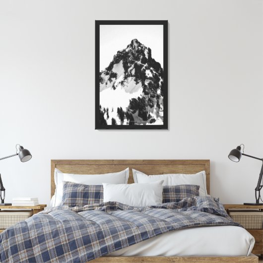 Toile Pierre, neige et arbres (Insitu(Chambre))