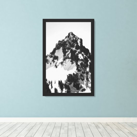 Toile Pierre, neige et arbres (Insitu (Plancher de Bois))