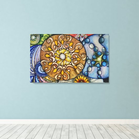 Toile Pierres celtiques (Insitu (Plancher de Bois))