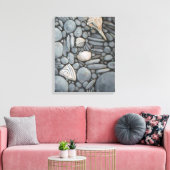 Toile Pierres de plage Coques Galets Rochers Peinture Ar (Insitu(Salon))
