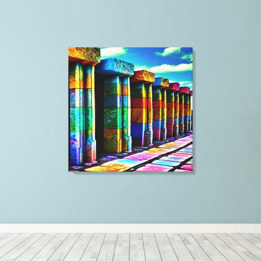 Toile Pierres psychédéliques (Insitu (Plancher de Bois))