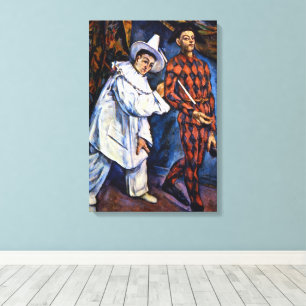Toile Pierrot et Arlequin, Mardi Gras de Paul Cézanne